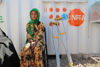 A young girl in Afghanistan receives support from UNFPA. (file)