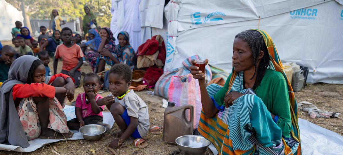Central African Republic, 2024. Newly arrived Sudanese refugees at Korsi refugee camp.