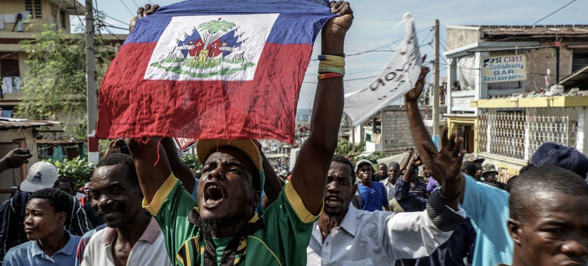 Young Haitians are calling for peace and stability in the troubled Caribbean nation.