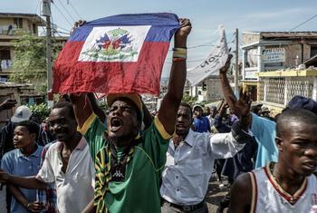 Young Haitians are calling for peace and stability in the troubled Caribbean nation.