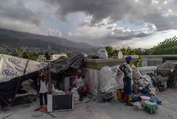 A family displaced by gang violence in Port-au-Prince, Haiti (file)