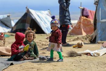 Children living a displaced persons camp in Afghanistan.