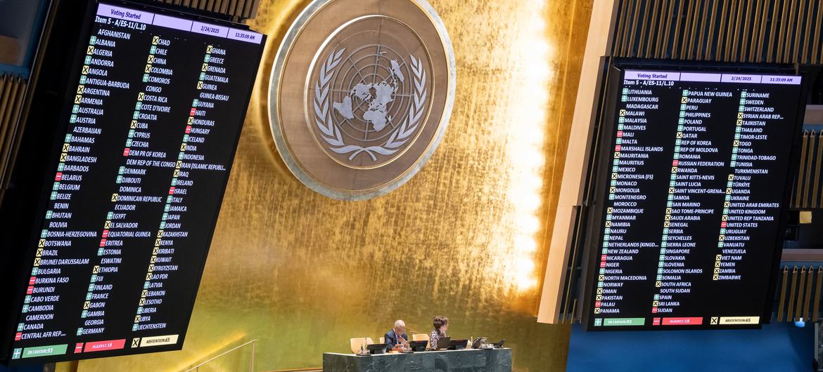 The UN General Assembly votes on a resolution on Ukraine. 