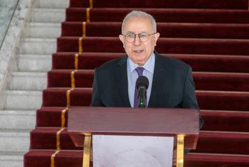 Ramtane Lamamra, Personal Envoy of the Secretary-General for Sudan, speaking to journalists during the third Consultative Meeting on Sudan convened in Nouakchott, Mauritania, in December 2024.