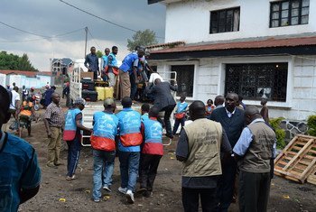 Input operators in the Democratic Republic of the Congo (DRC) receive electoral kits from the office of the Independent Electoral Commission. The material will be deployed to the different electoral centres in Goma.