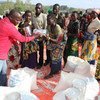 The World Food Programme (WFP) held massive food distributions in the Ituri provice, in the Democratic Republic of the Congo, where thousands of persons had fled from their villages due to ethnic clashes.  21 March 2018.
