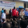 UN humanitarian Chief Mark Lowcock and UNICEF Executive Director Henrietta Fore were in the Democratic Republic of the Congo, to see firsthand the extent of the ongoing humanitarian crisis. March 2019.